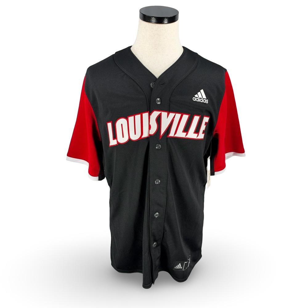 Adidas Louisville Cardinals Jackson 17 Baseball Jersey Large Black Team Issue
